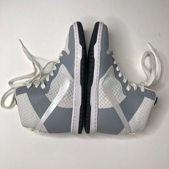 RARE Nike Dunk Sky Hi 2.0 Grey White Mesh Hidden Wedge Lace-up Sneaker Shoes - Picture 4 of 16